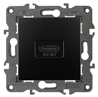 Розетка HDMI без рамки Эра Elegance 1-м. антрацит картинка